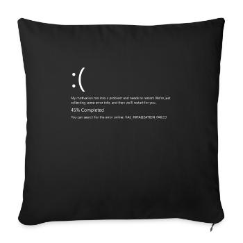 Programmeur - Housse de coussin décorative 45 x 45 cm - noir - Devant