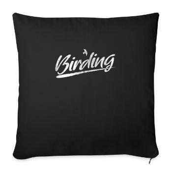 Birding - Housse de coussin décorative 45 x 45 cm - noir - Devant