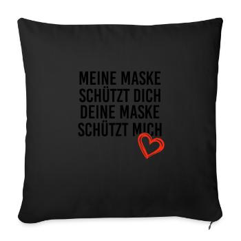 Lustig - Sofakissenbezug 45 x 45 cm - Schwarz - Vorne
