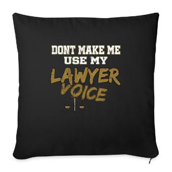 Avocat Avocat Law Judge Law Gift 22 - Housse de coussin décorative 45 x 45 cm - noir - Devant