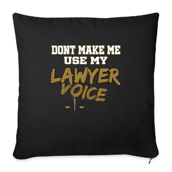 Avocat Avocat Law Judge Law Gift 36 - Housse de coussin décorative 45 x 45 cm - noir - Devant