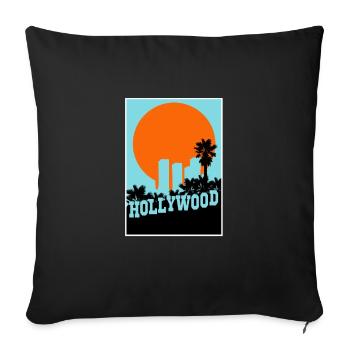 Hollywood Vintage Design - Sofa pillowcase 17,3'' x 17,3'' (45 x 45 cm) - black - Front