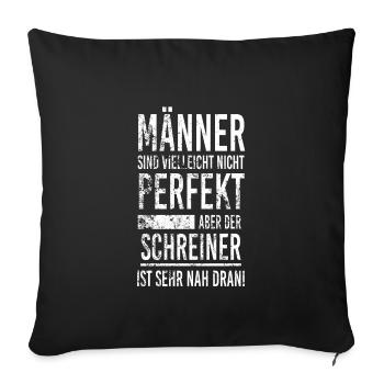 Schreiner - Sofakissenbezug 45 x 45 cm - Schwarz - Vorne