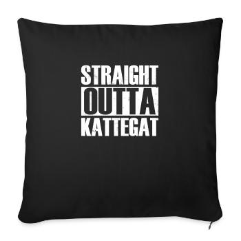 Straight Outta Kattegat Viking Viking - Housse de coussin décorative 45 x 45 cm - noir - Devant