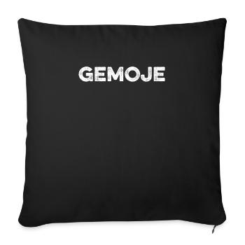 Gemoje Guten Morgen Hessisch Saarland gift - Sofa pillowcase 17,3'' x 17,3'' (45 x 45 cm) - black - Front