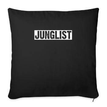 Junglist Movement Drum n Bass Rave - Sofakissenbezug 45 x 45 cm - Schwarz - Vorne