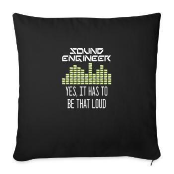 Ingénieur du son I ingénieur du son - Housse de coussin décorative 45 x 45 cm - noir - Devant