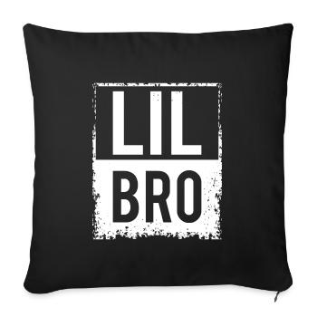 Cadeau de frère cadet - Housse de coussin décorative 45 x 45 cm - noir - Devant