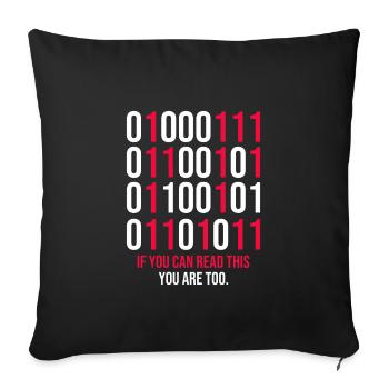 Funny Binary Codes Programmer - Sofakissenbezug 45 x 45 cm - Schwarz - Vorne