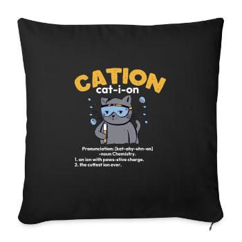 Funny Cute Cation Cat Ion - Sofakissenbezug 45 x 45 cm - Schwarz - Vorne