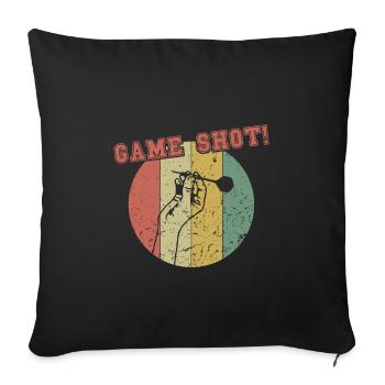 Game Shot / Darts - Sofakissenbezug 45 x 45 cm - Schwarz - Vorne
