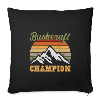 Bushcraft Champion / Bushcraft - Sofa pillowcase 17,3'' x 17,3'' (45 x 45 cm) - black - Front