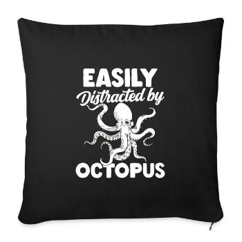 Easily Distract By Octo - Sofakissenbezug 45 x 45 cm - Schwarz - Vorne