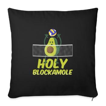 Funny Holy Guac Volleyball - Sofakissenbezug 45 x 45 cm - Schwarz - Vorne
