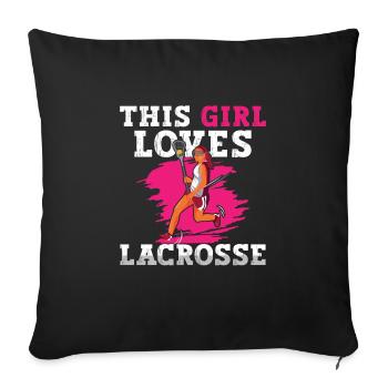 This Girl Loves Lax - Sofakissenbezug 45 x 45 cm - Schwarz - Vorne