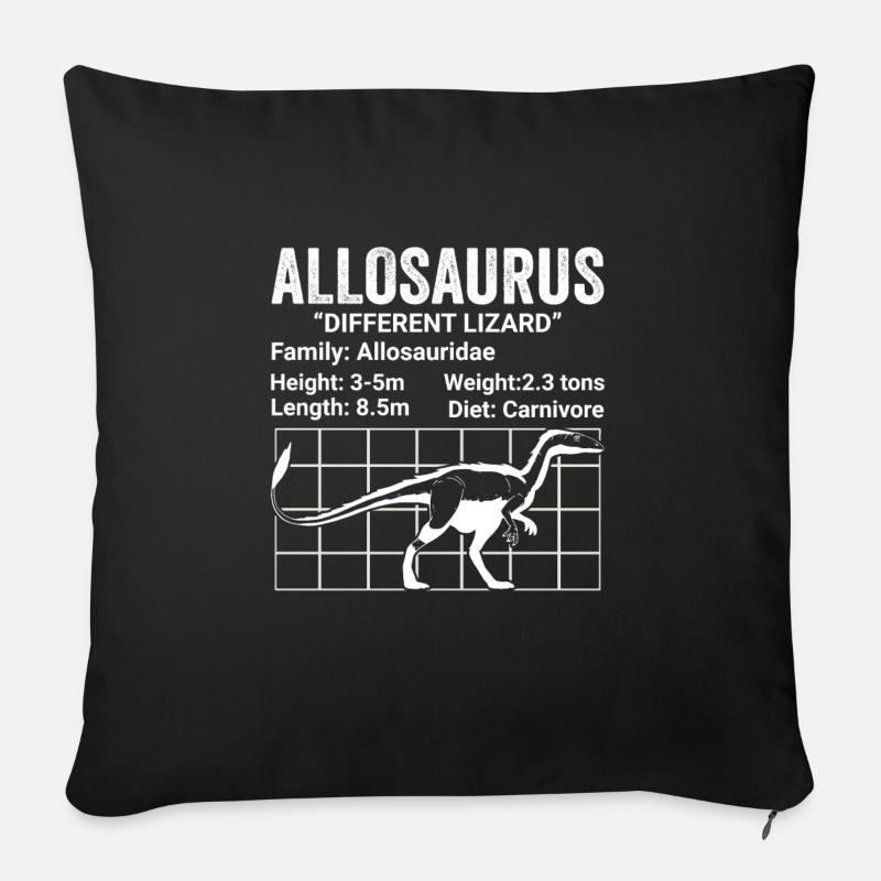 Paleontologist Allosaurus - Sofakissenbezug 45 x 45 cm - Schwarz