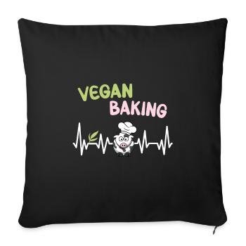 Vegan Baking Puls - Sofakissenbezug 45 x 45 cm - Schwarz - Vorne