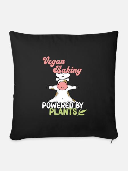 Powered by Plants - Sofakissenbezug 45 x 45 cm - Schwarz
