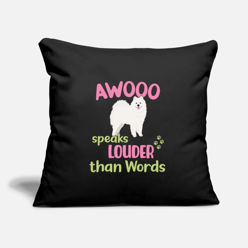 AWOOO parle plus fort que les mots Housse de coussin décorative 45 x 45 cm