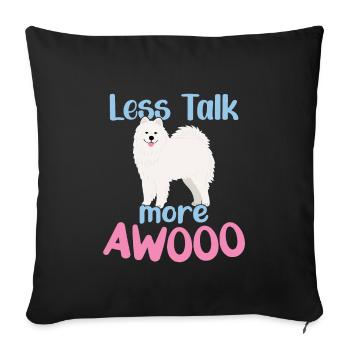 Moins de discussions - Plus d’AWOOO - Housse de coussin décorative 45 x 45 cm - noir - Devant