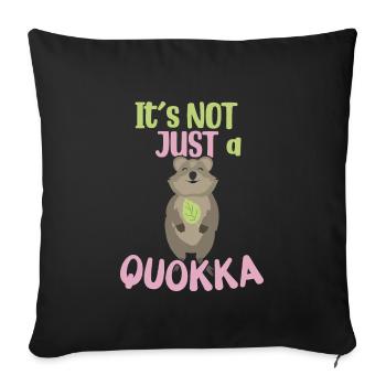 Ce n’est pas seulement un Quokka / Grinsendes Quokka - Housse de coussin décorative 45 x 45 cm - noir - Devant