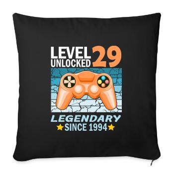 29. Geburtstag Gamer zocken Geburtstjahr 1994 - Sofakissenbezug 45 x 45 cm - Schwarz - Vorne