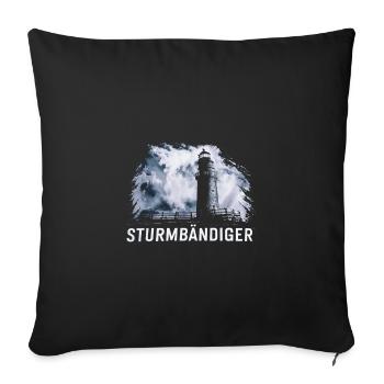 Phare de Stormbending : le mysticisme de l’Allemagne du Nord - Housse de coussin décorative 45 x 45 cm - noir - Devant