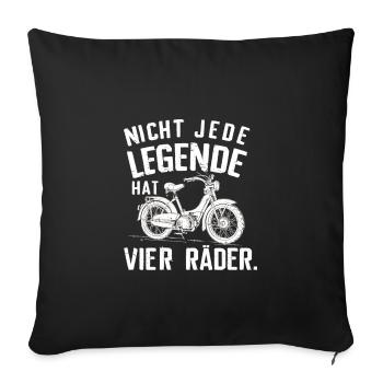 Toutes les légendes n’ont pas de cyclomoteur à quatre roues - Housse de coussin décorative 45 x 45 cm - noir - Devant