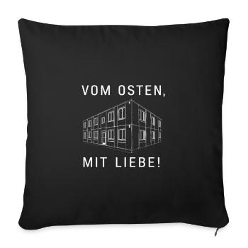 From the East Love East Germany Plate - Sofa pillowcase 17,3'' x 17,3'' (45 x 45 cm) - black - Front