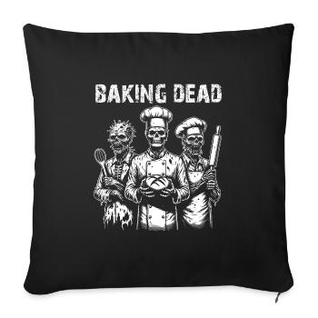 Zombie Bäcker gruselige Bäcker - Sofakissenbezug 45 x 45 cm - Schwarz - Vorne