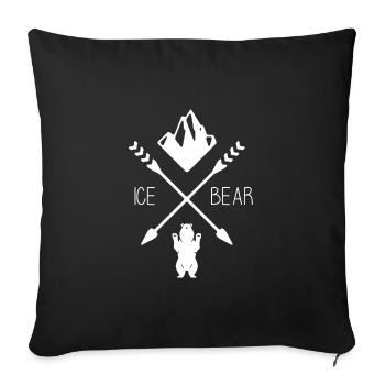 Ours polaire - Housse de coussin décorative 45 x 45 cm - noir - Devant