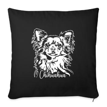 CHIHUAHUA Chien Portrait Chiens Wilsigns - Housse de coussin décorative 45 x 45 cm - noir - Devant