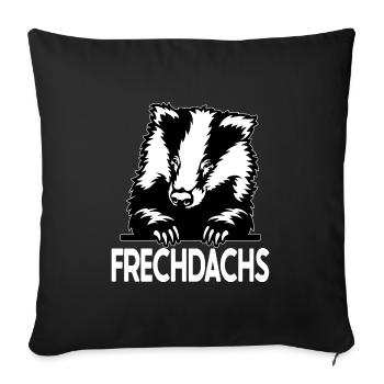 Frechdachs freche Leute wilde Seite - Sofakissenbezug 45 x 45 cm - Schwarz - Vorne