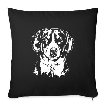 Entlebucher Mountain Dog Portrait Chiens Wilsigns - Housse de coussin décorative 45 x 45 cm - noir - Devant