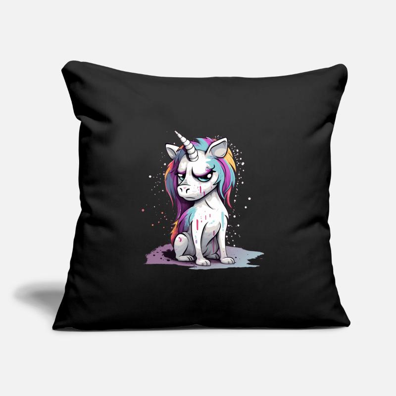 Grumpy Unicorn Sofa pillowcase 17,3'' x 17,3'' (45 x 45 cm)