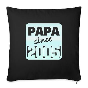 Papa 2005 - Sofa pillowcase 17,3'' x 17,3'' (45 x 45 cm) - black - Front