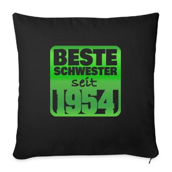 Sister 1954 - Sofa pillowcase 17,3'' x 17,3'' (45 x 45 cm) - black - Front