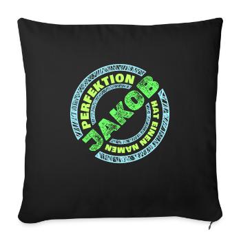 Jacob - Sofa pillowcase 17,3'' x 17,3'' (45 x 45 cm) - black - Front