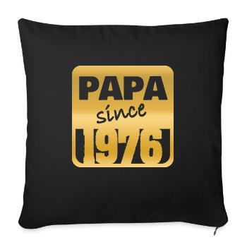 1976 - Sofa pillowcase 17,3'' x 17,3'' (45 x 45 cm) - black - Front