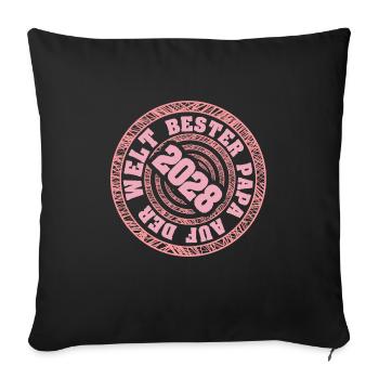 Father's Day 2028 - Sofa pillowcase 17,3'' x 17,3'' (45 x 45 cm) - black - Front