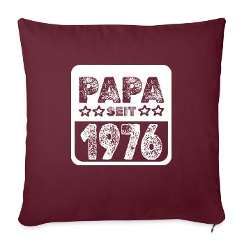 1976 - Sofa pillowcase 17,3'' x 17,3'' (45 x 45 cm) - burgundy - Front