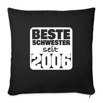 Family 2006 - Sofa pillowcase 17,3'' x 17,3'' (45 x 45 cm) - black - Front