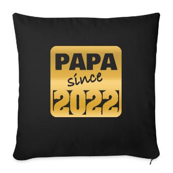 Year 2022 - Sofa pillowcase 17,3'' x 17,3'' (45 x 45 cm) - black - Front