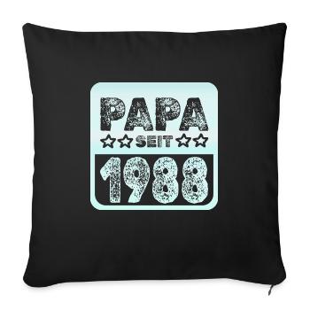1988 1988 - Housse de coussin décorative 45 x 45 cm - noir - Devant