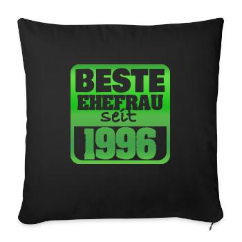 1996 - Sofa pillowcase 17,3'' x 17,3'' (45 x 45 cm) - black - Front