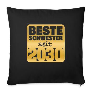 Sister 2030 - Sofa pillowcase 17,3'' x 17,3'' (45 x 45 cm) - black - Front