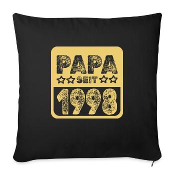 depuis 1998 - Housse de coussin décorative 45 x 45 cm - noir - Devant
