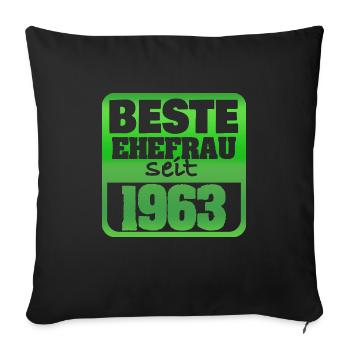 Woman 1963 - Sofa pillowcase 17,3'' x 17,3'' (45 x 45 cm) - black - Front