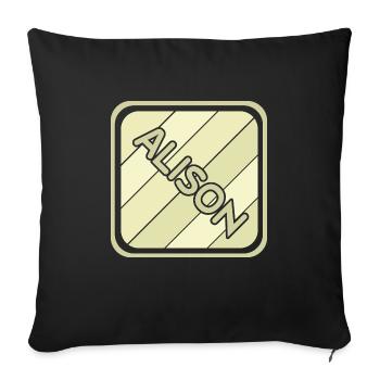 Gift for Alison - Sofa pillowcase 17,3'' x 17,3'' (45 x 45 cm) - black - Front