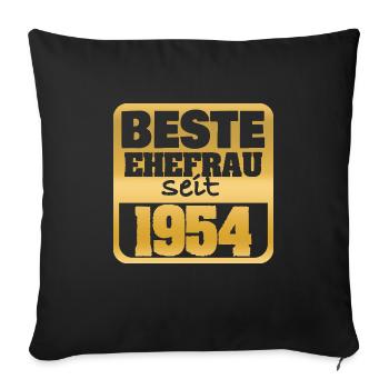 Marriage 1954 - Sofa pillowcase 17,3'' x 17,3'' (45 x 45 cm) - black - Front